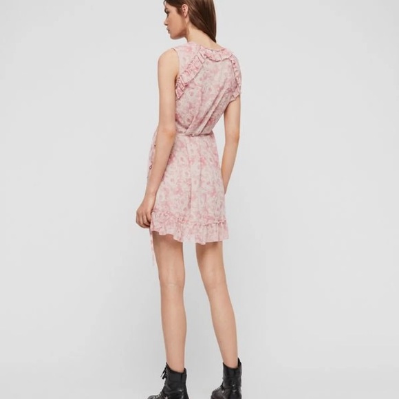 All Saints PRIYA ROSA DRESS - Picture 2 of 7
